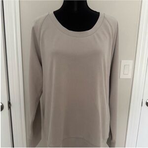 Athleta Women's Taupe Seasoft Scoop Neck Sweatshirt L/G